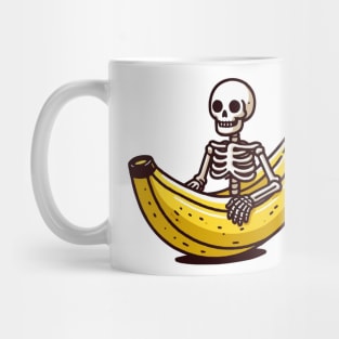 Skeleton On Banana Kayak Mug